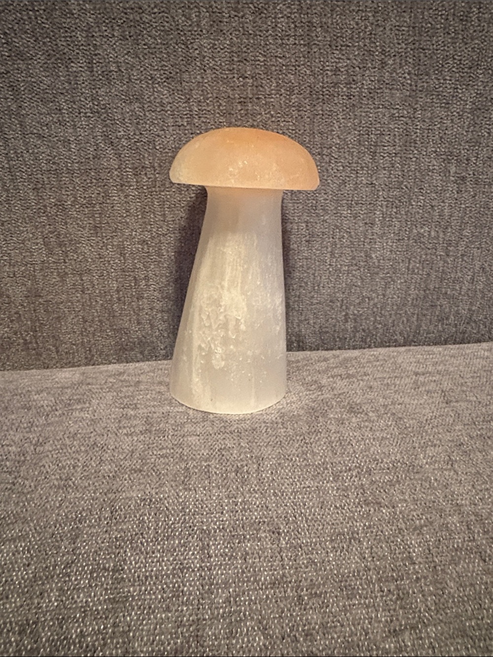 Decorative Mushroom Sculpture - Cream Top, White Stem
